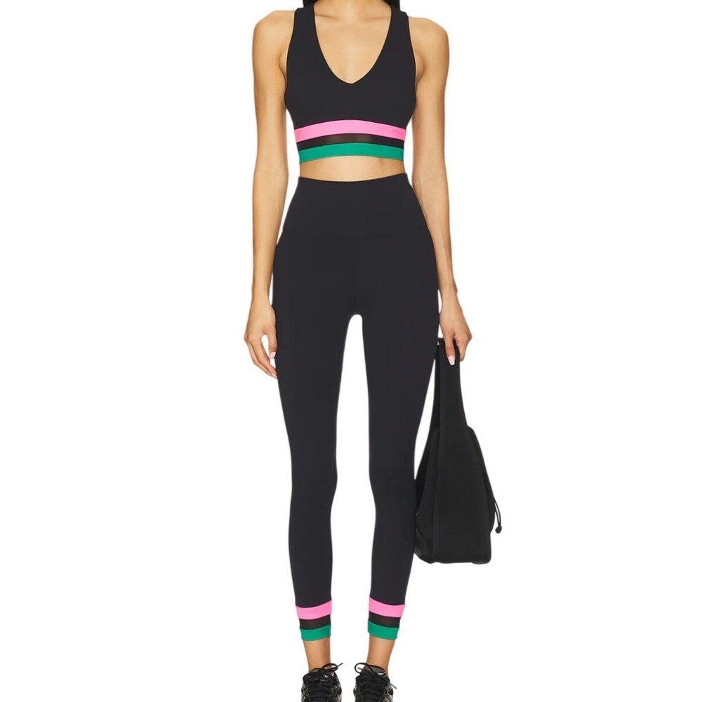 Beach Riot Sport Elora Asher Forest Lagoon Colorblock Activewear Set XL Pilates